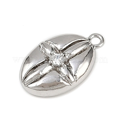 Подвески из латуни с прозрачным фианитом&nbsp;LS-KK-L238-27P