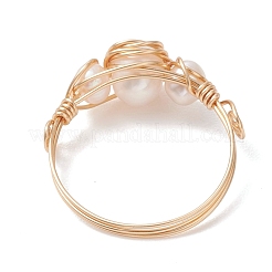 Натуральные перламутровые кольца&nbsp;RJEW-JR00990