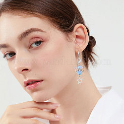 48 шт. 6-х цветные прозрачные гальванические стеклянные подвесные украшения HJEW-CA00071