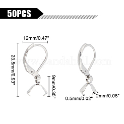 50 шт. фурнитура для сережек из нержавеющей стали 304&nbsp;STAS-UN0041-89