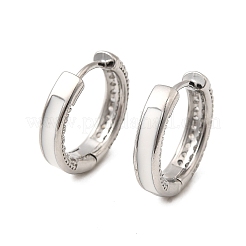 Латунные серьги-кольца из прозрачного кубического циркония EJEW-K276-11P-02