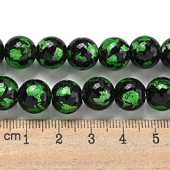 Бусины ручной работы из серебряной / золотой фольги в технике лэмпворк LAMP-L079-07B