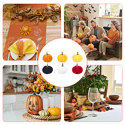 18 шт. 6-цветная мини-бархатная имитация тыквы AJEW-NB0005-41