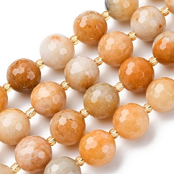 Природный Топаз нефрита бисер нитей G-C249-A23-16MM