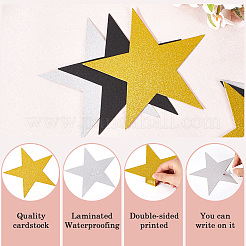 80 шт. бумажные блестящие звезды для украшения стены&nbsp;AJEW-SP0001-13
