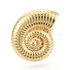 Латунные регулируемые открытые манжеты для женщин RJEW-N051-01A-G