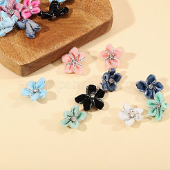 40шт 10-х цветный бархат с кабошонами из смоляных страз FIND-CA0011-27