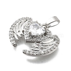 Латунные микро проложить кубического циркония подвески KK-P336-18P-01