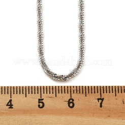 Латунные цепочки из стерлингового серебра ожерелья для женщин&nbsp;NJEW-D302-25P