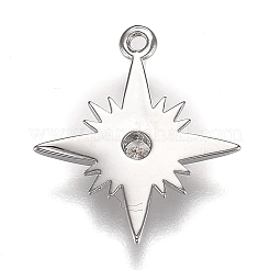 Кулоны из экологически чистой латуни с прозрачным кубическим цирконием&nbsp;ZIRC-H106-02P