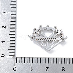 Стойка покрытие латунь микропаве прозрачный кубический цирконий сердце корона соединительные подвески&nbsp;KK-A234-060P