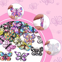 36 шт. 3-х стилевых подвесок из полупрозрачного акрила с принтом MACR-FS0001-99