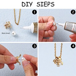 Латунные микропейв прозрачные кубические циркониевые винты с ушками KK-Q764-031