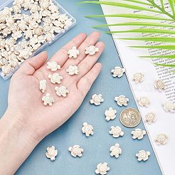 4 нити синтетических окрашенных бирюзовых бусин G-NB0003-29