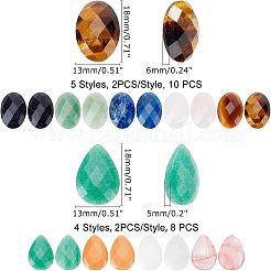 Кабошоны из натуральных и синтетических драгоценных камней G-FH0001-46