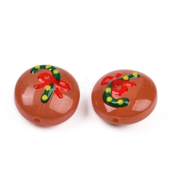 Рождественские эмалевые бусины ручной работы в технике лэмпворк&nbsp;LAMP-C020-03E