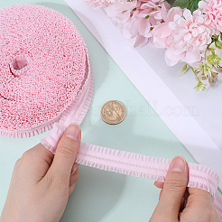 20 ярд нейлоновой эластичной кружевной отделки с оборками EW-WH0018-02B