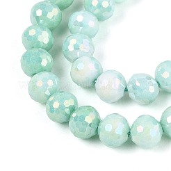 Антикоррозийные гальванические стеклянные бусины&nbsp;GLAA-N056-8mm-02