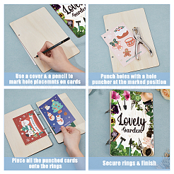 Деревянная папка с 2 кольцом DIY-WH0547-044