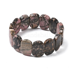Браслеты из натуральных бусин родонита для женщин и мужчин BJEW-I323-02F