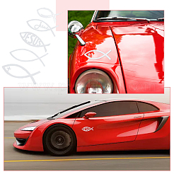 10 лист 5 стиля водонепроницаемые пластиковые наклейки на автомобиль с изображением рыбы-Иисуса STIC-FH0001-16A