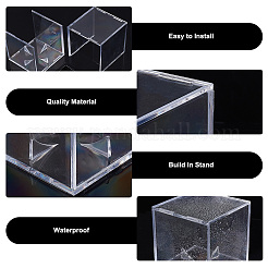 Квадратная прозрачная акриловая витрина для мячей для гольфа AJEW-WH0323-05A