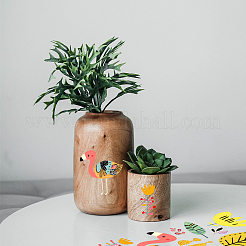 4 шт. 4 стиля водонепроницаемые декоративные наклейки из ПВХ с изображением цветов и ангелов DIY-WH0657-058