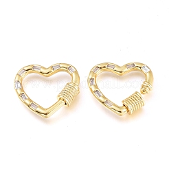 Латунь микропаве кубический цирконий винт карабин подвески с замком KK-M206-11G-01