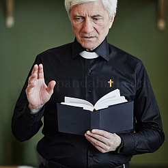 24 шт. 2-цветные броши-булавки в виде звезды/креста из сплава AJEW-FH0006-08