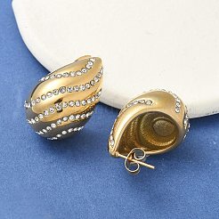 Серьги-гвоздики в форме капли из нержавеющей стали 304 EJEW-B108-07G