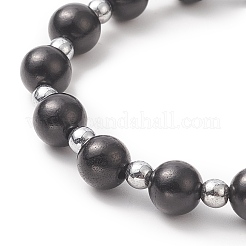 Браслеты с крестиком из окрашенной синтетической бирюзы BJEW-JB09296