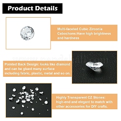 30 шт. 5 стиля кубических циркониевых кабошонов ZIRC-YW0001-14