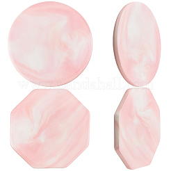 2 шт. 2-х стилевые фарфоровые подставки под чашки с мраморным узором&nbsp;AJEW-CP0009-18C