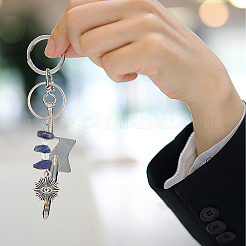 10 комплект брелоков из сплава в тибетском стиле&nbsp;KEYC-CP0001-30