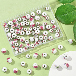 100шт 2 стиля фарфоровые бусины ручной работы PORC-SP0001-07