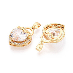 Латунные микро проложить кубического циркония подвески&nbsp;KK-N272-04G