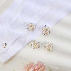 4 шт. запонки из искусственного жемчуга BUTT-ME0001-03