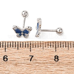 S999 изящные серебряные серьги-гвоздики&nbsp;EJEW-C179-04P