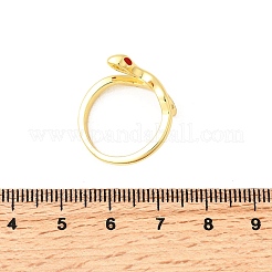 Латунные эмалевые манжеты для женщин RJEW-F188-04G-02