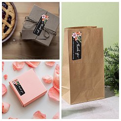 Цветочный узор бумажные подарочные бирки наклейки DIY-C011-02B