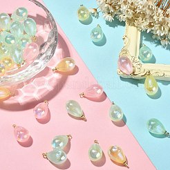 40шт 4 цвета радужного радужного покрытия акриловые подвески&nbsp;MACR-CJ0001-59