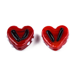 Непрозрачные нити бусин лэмпворк ручной работы LAMP-T017-20-B06