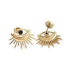 Серьги-гвоздики от сглаза из нержавеющей стали 304 EJEW-C055-05G