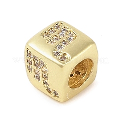 Латунь микропаве прозрачный кубический цирконий европейский бисер&nbsp;LS-KK-K368-01G-08