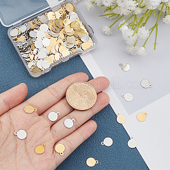 600 шт. 2-х цветные плоские круглые железные подвески&nbsp;IFIN-AR0001-21