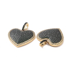 Сердце латунные микро проложить кубического циркония подвески&nbsp;KK-G435-04G