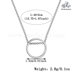 925 кулон в форме геометрического круга из стерлингового серебра для женщин HU0319