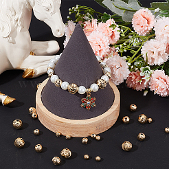 32 шт. 4 вида экологически чистых латунных бусин&nbsp;KK-BBC0009-72G