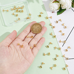 30 шт. фурнитура для сережек-гвоздиков из нержавеющей стали 304 STAS-UN0044-42