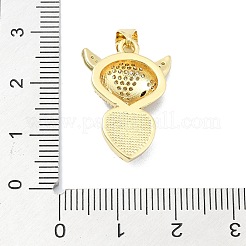 Латунные микропаве прозрачные подвески с фианитом KK-A221-14B-G